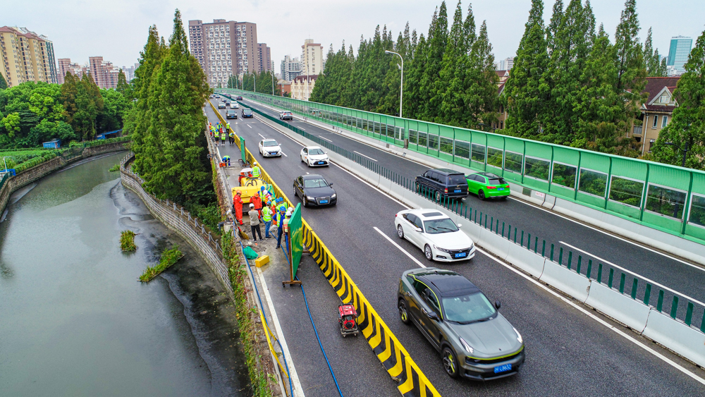 图说│内环高架"年轻化"改造试验段完工,四平路-政本路外圈设施和功能