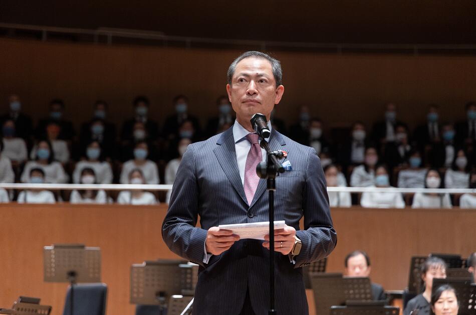 日本国驻上海总领事馆总领事赤松秀一致辞