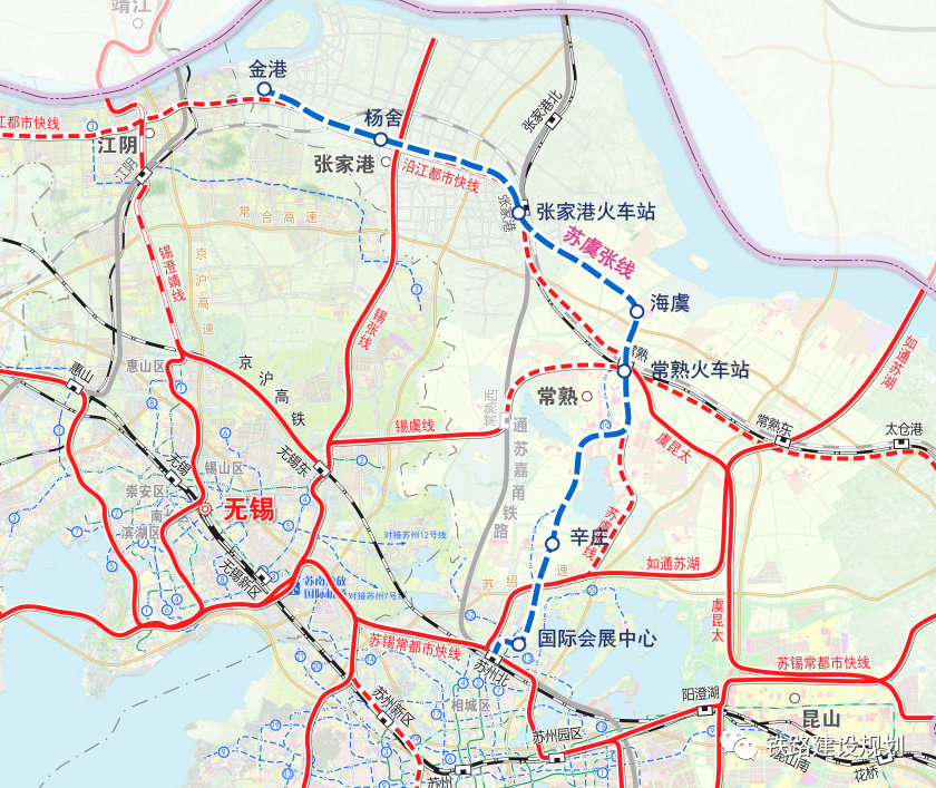 郊)铁路苏州经常熟至张家港线(苏虞张线)先导段工程施工项目正在江苏