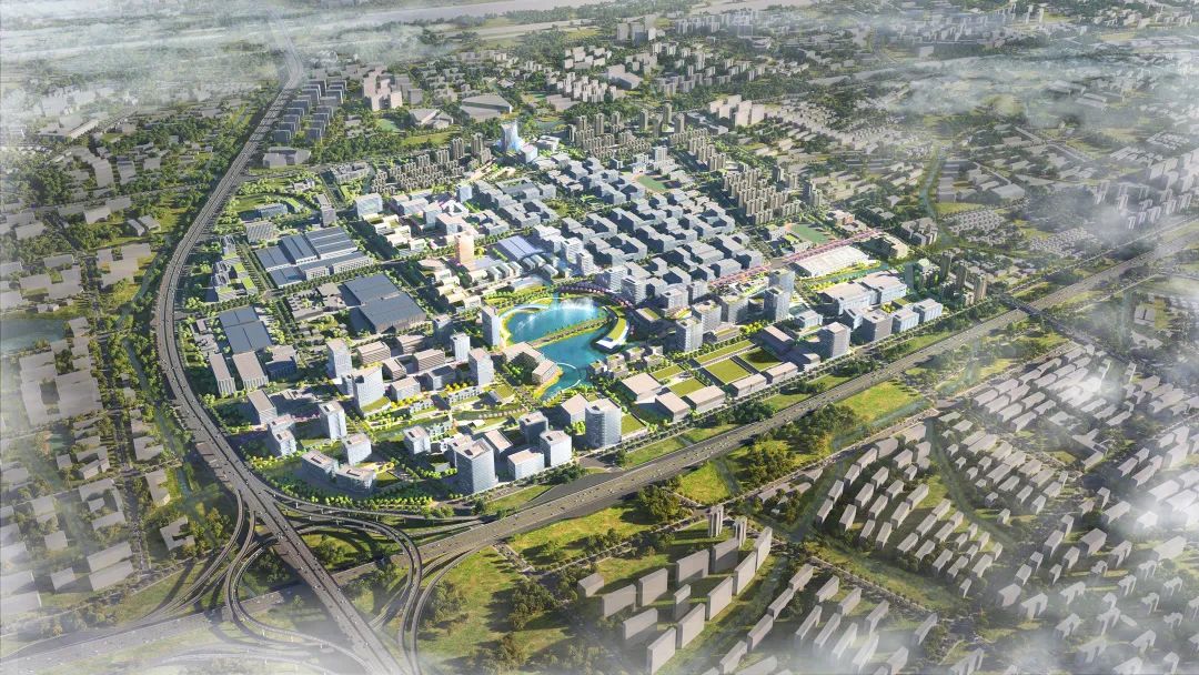 "一湾"即虹桥新慧总部湾,正以"五型经济"为主导方向,打造商务商贸和