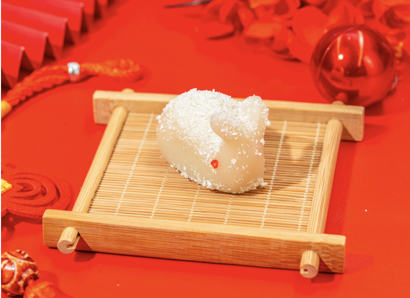 图说:宁波汤团店的兔年限定芒果大福