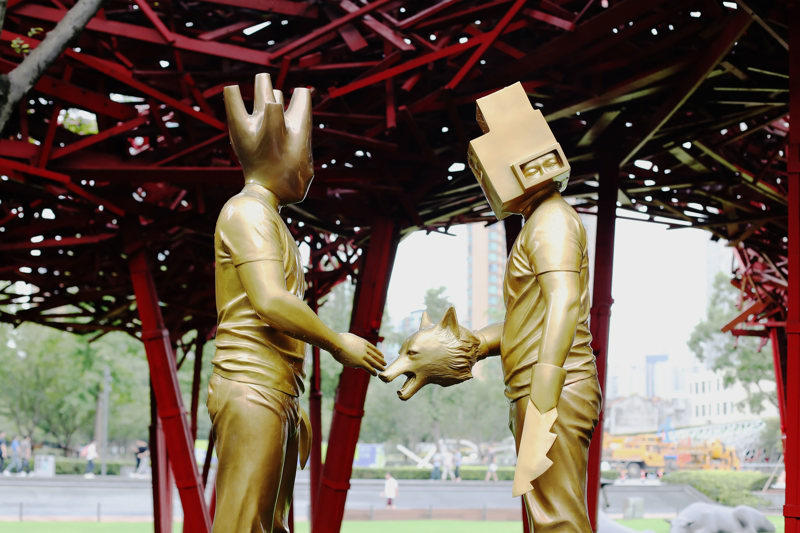 作品《石头，剪刀，布》。