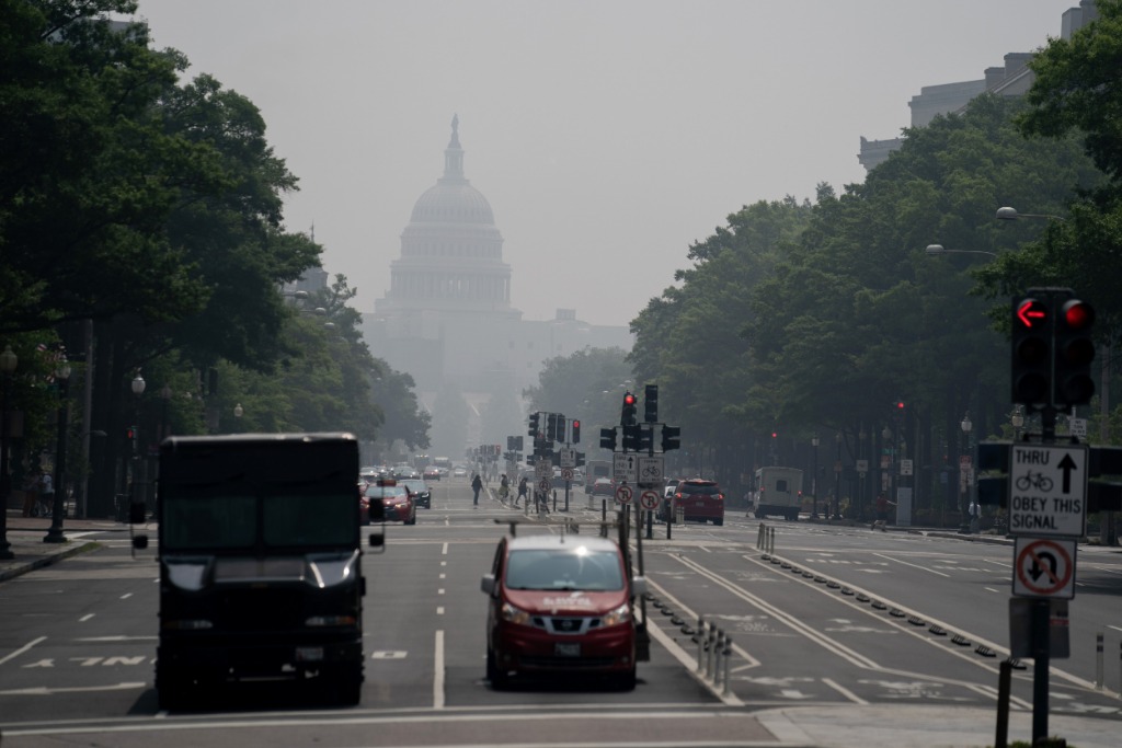 Grayzone. Wildfire Smoke over Canada.