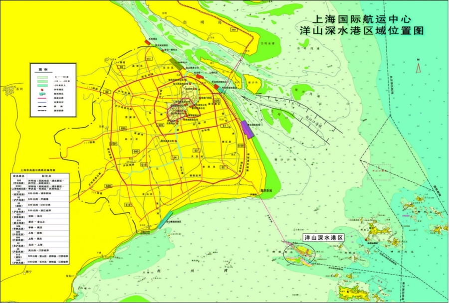 上海洋山深水港位置图片