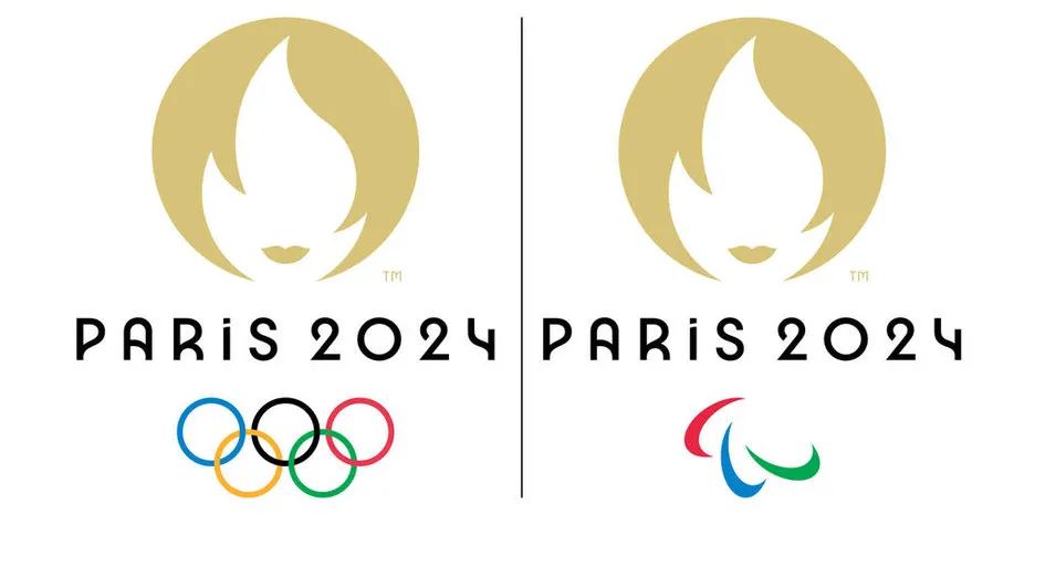 巴黎奥运会会徽(左)与巴黎残奥会会徽除了火炬和会徽之外,2024年巴黎