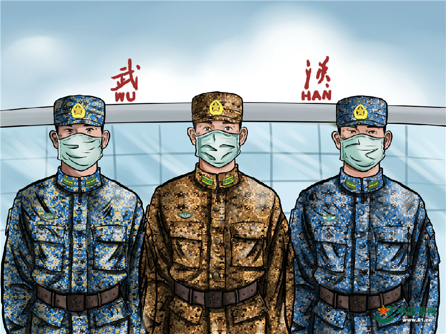 《共克时艰》(茅文宽/绘)▲《军人使命》(茅文宽/绘)▲《勇士出征》